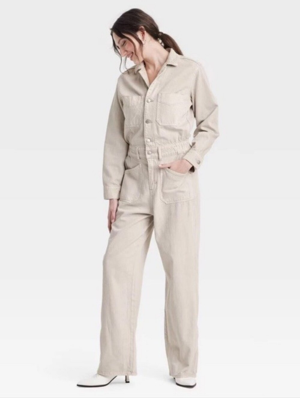 NWT Universal Thread Women's Neutral Utility Jumpsuit